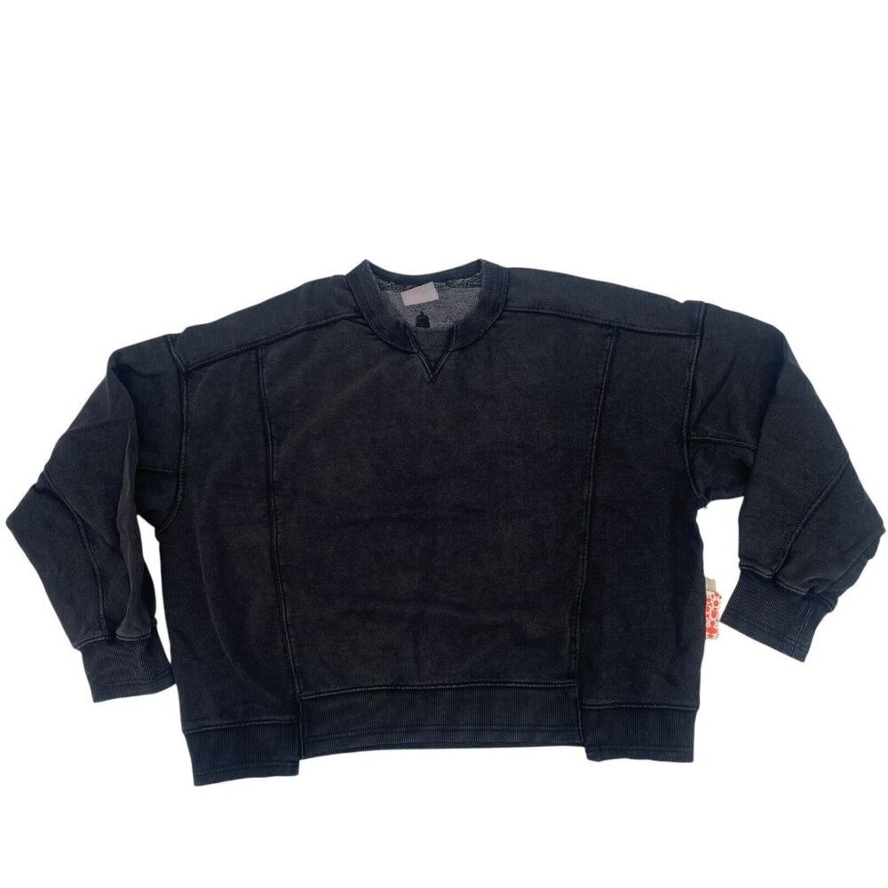 Hatch Black Crewneck Sweatshirt